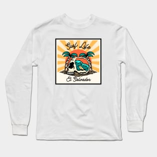 Surf life El Salvador Surfing Long Sleeve T-Shirt